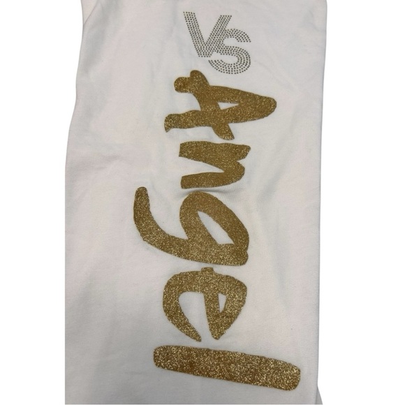 Vintage Y2K Victoria's Secret 2pc Ivory Tracksuit Angel Wings Rhinestones Size L - Picture 12 of 16